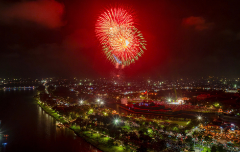 Ấn tượng màng trình diễn pháo hoa đêm Giao thừa ở Cô đô Huế