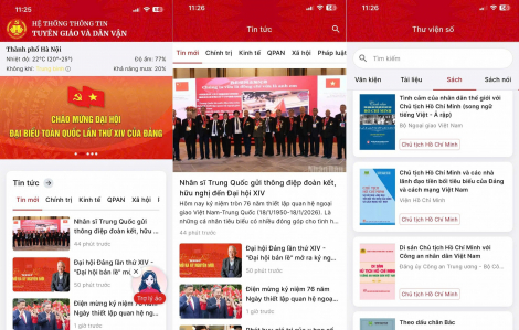 Ứng dụng di động Tuyên giáo và Dân vận: Tin cậy, nhiều kết nối với đời sống