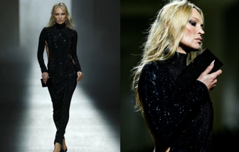 Kate Moss tái xuất sàn diễn Gucci sau gần 30 năm