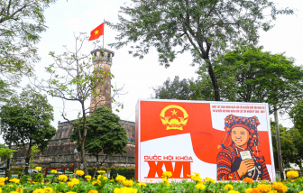 Hà Nội trang hoàng rực rỡ, sẵn sàng cho ngày bầu cử