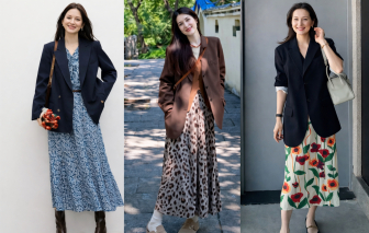 Blazer phối váy hoa nhí “gây sốt” mùa xuân 2026