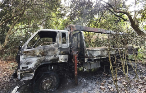 Xe tải gắn cẩu di chuyển vướng dây điện, tài xế bị điện giật tử vong