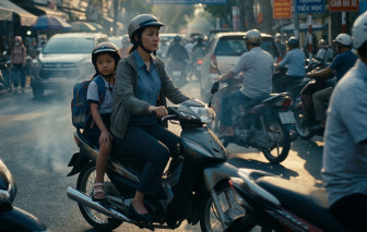 Những đứa trẻ sau lưng mẹ