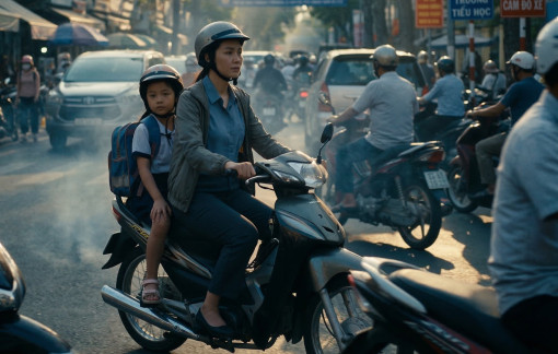 Những đứa trẻ sau lưng mẹ