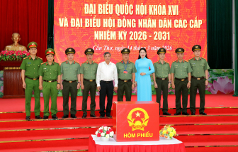 Công an TP Cần Thơ bầu cử sớm
