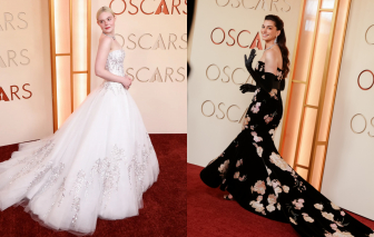 Anne Hathaway, Elle Fanning đẹp tựa công chúa trên thảm đỏ Oscar 2026