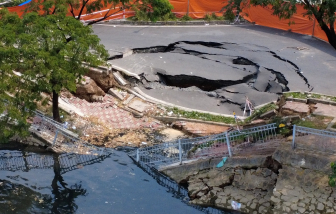 Cần 100 tỉ đồng khắc phục sự cố đường gãy đôi ven kênh Tàu Hủ