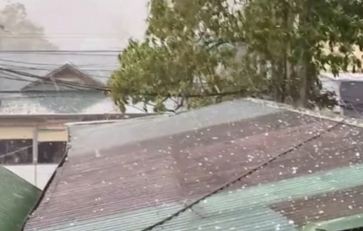 Mưa đá rơi dày ở Tuyên Quang, Lào Cai