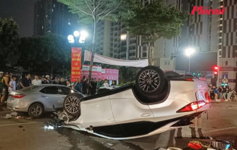 Nguyên nhân ban đầu vụ ô tô Lexus gây tai nạn liên hoàn khiến 2 người bị thương ở Hà Nội