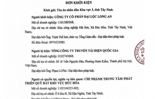 Tổng Công ty truyền tải điện quốc gia bị kiện đòi gần 20 tỉ đồng