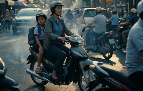 Những đứa trẻ sau lưng mẹ