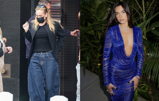 Adele, Dua Lipa lăng xê quần denim ống phồng, sắc xanh cobalt mùa hè