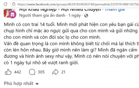 Xem điện thoại của con trai học lớp 8, mẹ choáng váng vì tin nhắn, hình ảnh 18+