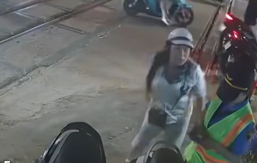 Người phụ nữ vượt đèn đỏ, hành hung 2 nhân viên gác chắn tàu ở Đà Nẵng
