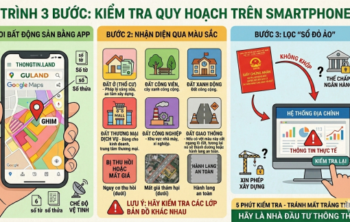 Đọc bản đồ quy hoạch trên smartphone trước khi xuống tiền mua nhà