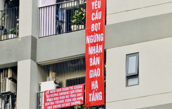 Cư dân Bcons Garden đồng loạt treo băng rôn, yêu cầu tạm dừng bàn giao hạ tầng