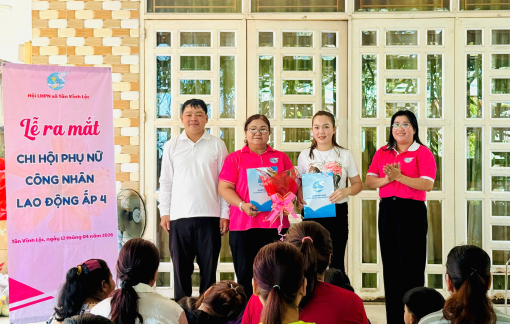 Xã Tân Vĩnh Lộc ra mắt Chi hội Phụ nữ công nhân lao động