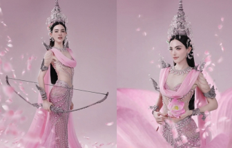 'Ma nữ' Mai Davika hóa thân 'nữ thần Songkran' lộng lẫy