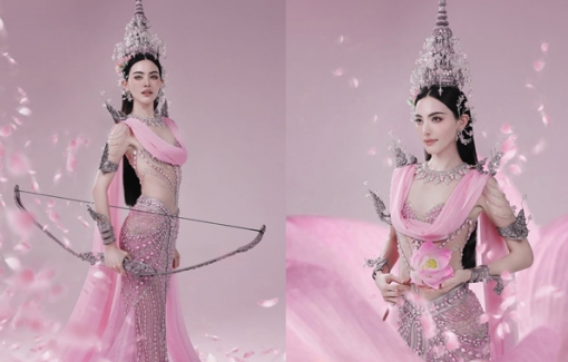 'Ma nữ' Mai Davika hóa thân 'nữ thần Songkran' lộng lẫy