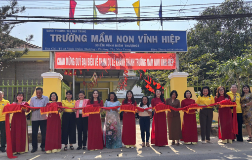 Khánh thành điểm trường mầm non tại Khánh Hòa từng bị lũ lụt tàn phá