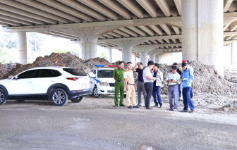 Thi công mất an toàn, chủ đầu tư dự án Vành đai 3 bị CSGT Rạch Chiếc lập biên bản