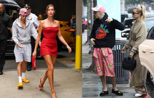 Để Justin Bieber mặc áo quần lôi thôi, Hailey Bieber được cư dân mạng khen ngợi