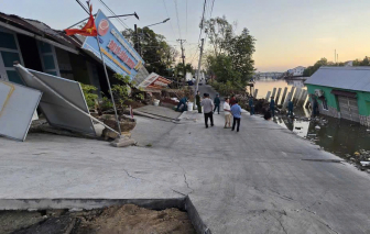 Cà Mau tiếp tục xảy ra sạt lở, thiệt hại hơn 3 tỉ đồng