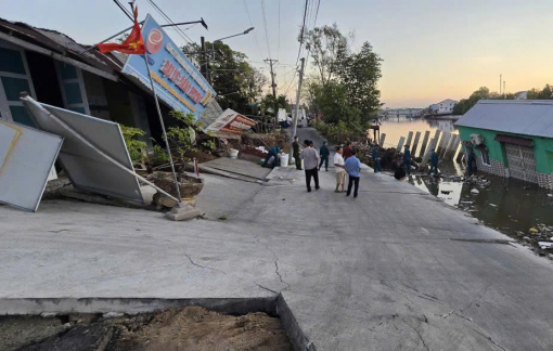 Cà Mau tiếp tục xảy ra sạt lở, thiệt hại hơn 3 tỉ đồng