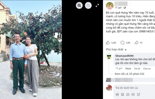 Con gái đăng ảnh tìm vợ cho bố, người khen tâm lý người nói lời đắng cay