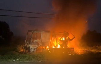 Điều tra, làm rõ vụ xe cứu hộ bị cháy rụi ở Lâm Đồng