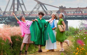 Dopamine dressing - bảng màu rực rỡ, khí chất của phụ nữ tóc lấp lánh