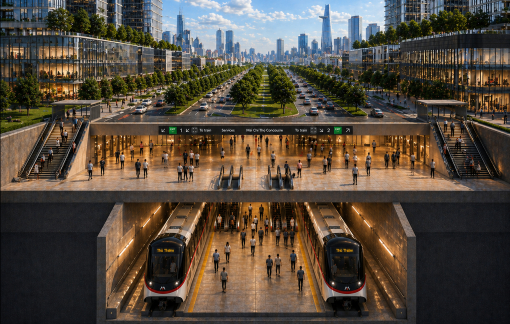 Ga ngầm Metro Bến Thành - Thủ Thiêm sẽ nằm dưới độ sâu 33m