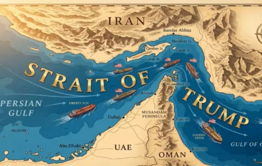 Giá dầu thế giới lập đỉnh mới sau khi ông Trump đổi tên eo biển Hormuz thành eo biển Trump