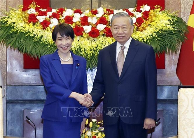 Tổng bí thư, Chủ tịch nước Tô Lâm hội kiến Thủ tướng Nhật Bản Takaichi Sanae - Ảnh: Thống Nhất/TTXVNChú thích ảnh