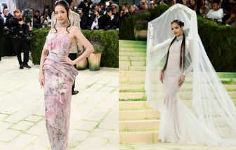 Lisa gây choáng với đầm 3D độc lạ, Jisoo hóa công chúa tại Met Gala 2026