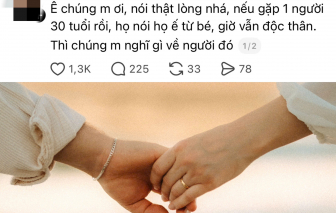 30 tuổi chưa một lần yêu