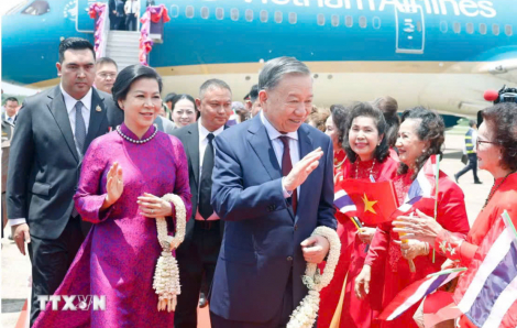 Tổng Bí thư, Chủ tịch nước Tô Lâm và Phu nhân bắt đầu thăm chính thức Thái Lan