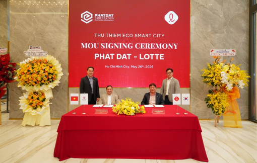 Phát Đạt và Lotte ký kết biên bản ghi nhớ hợp tác dự án Thu Thiem Eco Smart City