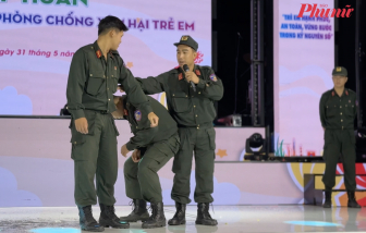 Cảnh sát Cơ động truyền “bí kíp thoát hiểm” cho thiếu nhi trong ngày khai mạc hè