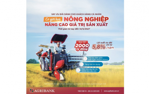Agribank triển khai chương trình cho vay ưu đãi “Cơ giới hóa - Nâng cao giá trị nông nghiệp” dành cho khách hàng cá nhân