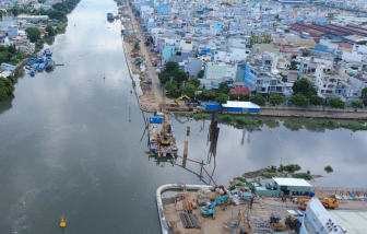 Bờ Bắc kênh Đôi thay da đổi thịt sau 10 tháng thi công