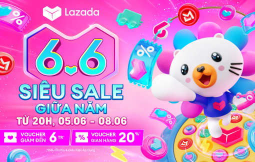Lazada khởi động Siêu Sale 6.6, tăng ưu đãi cho hàng quốc tế