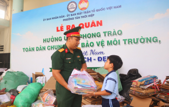 Người dân và học sinh đã thu gom gần 3 tấn rác tái chế