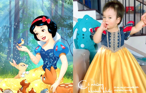 Mẹ chờ 8 năm để may váy công chúa cho con