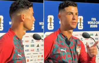 Ronaldo thẳng thừng cắt ngang câu hỏi về Messi