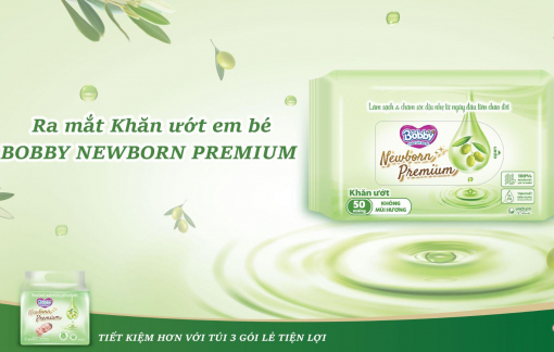 Khăn ướt Bobby Newborn Premium chinh phục mẹ bỉm nhờ độ êm mềm cao cấp, chuyên biệt cho làn da trẻ sơ sinh
